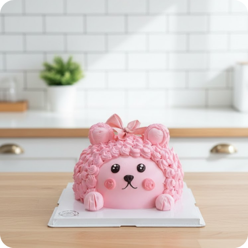 MẪU BÁNH KEM GẤU HỒNG ĐÁNG YÊU