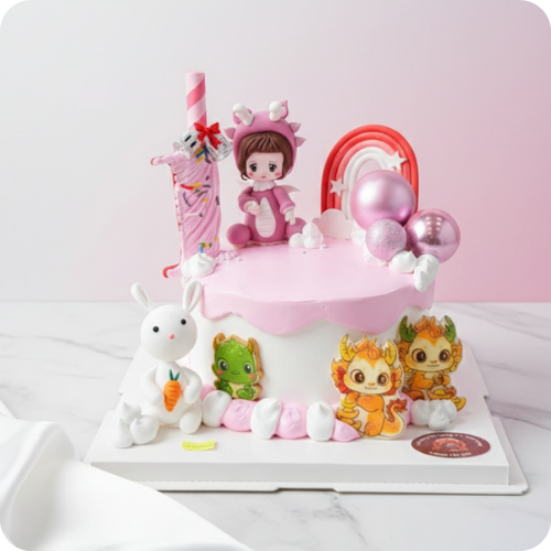 MẪU BÁNH KEM CHO BÉ GÁI DỄ THƯƠNG