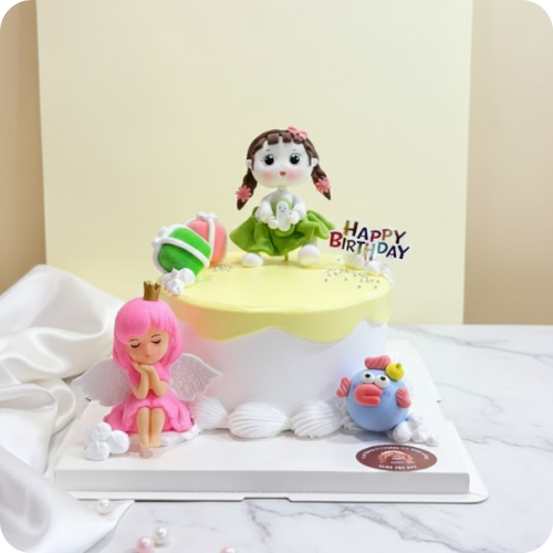 MẪU BÁNH KEM BÉ GÁI NHỎ DỄ THƯƠNG