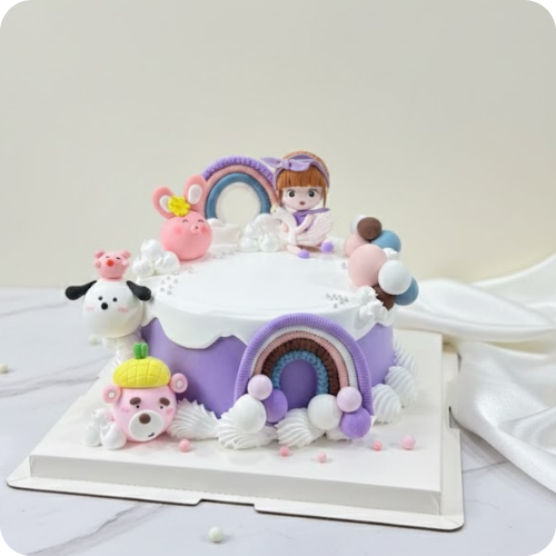 MẪU BÁNH KEM BÉ GÁI NHỎ DỄ THƯƠNG